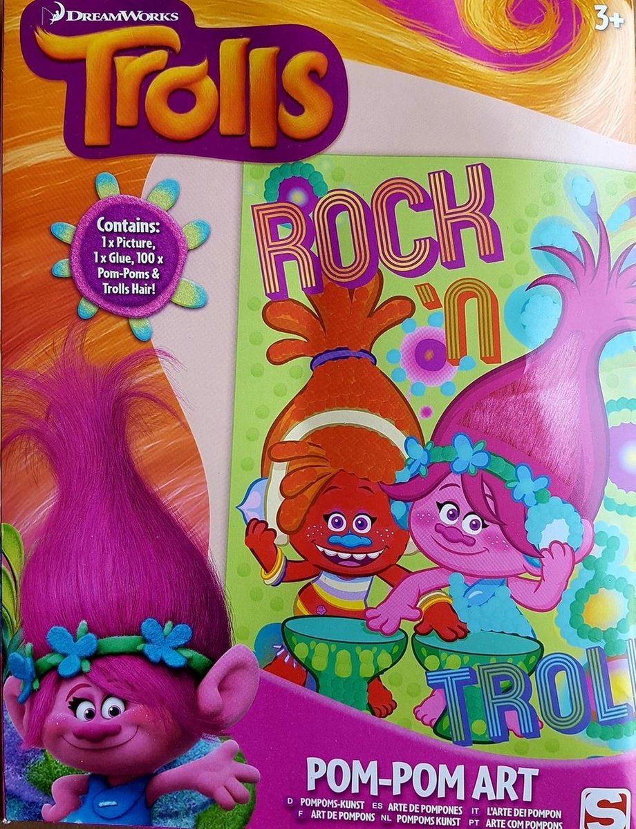 Trolls pom-pom kunst