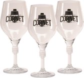 Cornet Bierglas - 33cl, 50cl, 57cl (Set van 3) - Origineel glas van de brouwerij - Glas op voet - Nieuw