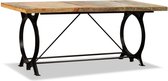 Eettafel 180 cm massief gerecycled hout (incl. vloerviltjes)