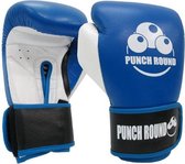 Punch Round™ ELITE PRO Bokshandschoenen Blauw Wit 8 OZ Punch Round Bokshandschoenen