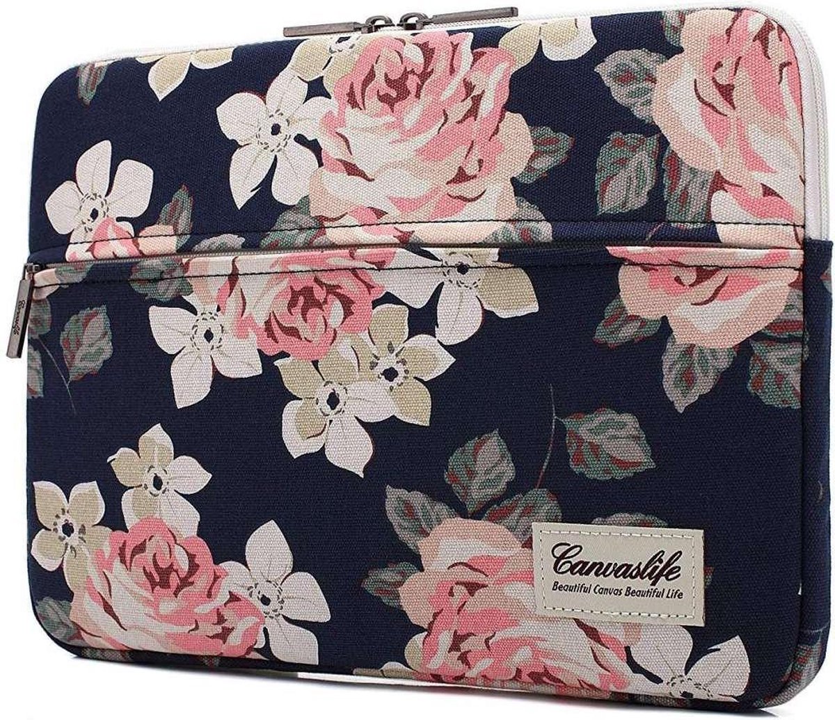 Canvaslife MacBook Air/Pro Sleeve 13 inch - Navy Rose
