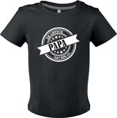 Baby T-shirt zwart maat 74 "papa de liefste ben jij"