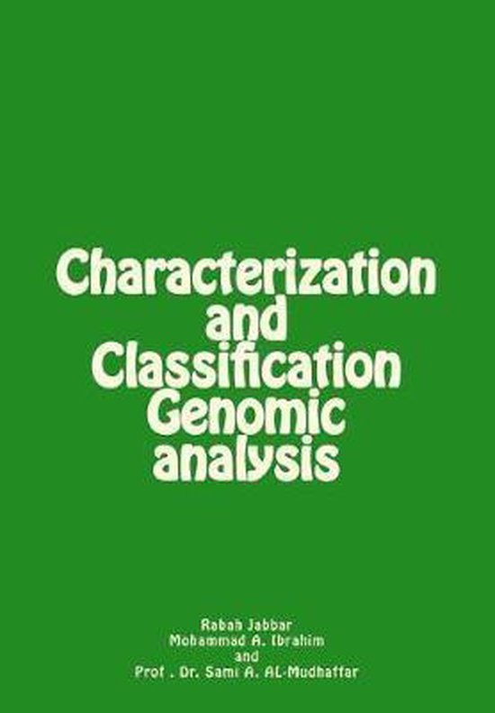 Characterization and Classification Genomic analysis | 9781514852316 ...