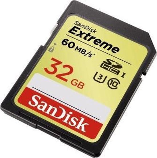 achterlijk persoon hoofdstuk Toezicht houden Sandisk Extreme SD kaart 32 GB | bol.com