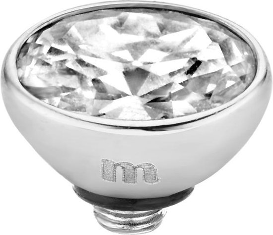 twisted oval cz steentje - crystal - dames - zilverkleurig - 5mm