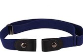 Elastische riem - Rekbare riem - riem zonder gesp – Broekriem zonder gesp - Riem dames - Riem heren – Zwangerschapsriem - unisex riem zonder gesp - Blauw