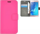 Samsung Galaxy J5 2017 Wallet Bookcase effen roze smartphone hoesje