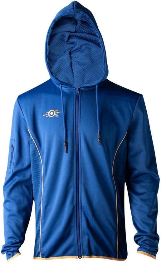 Fallout 76 - Vault 76 TeQ heren hoodie vest met capuchon blauw - XL