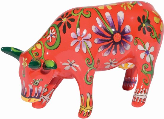 CowParade | Vache amatrice de fleurs | Céramique moyenne