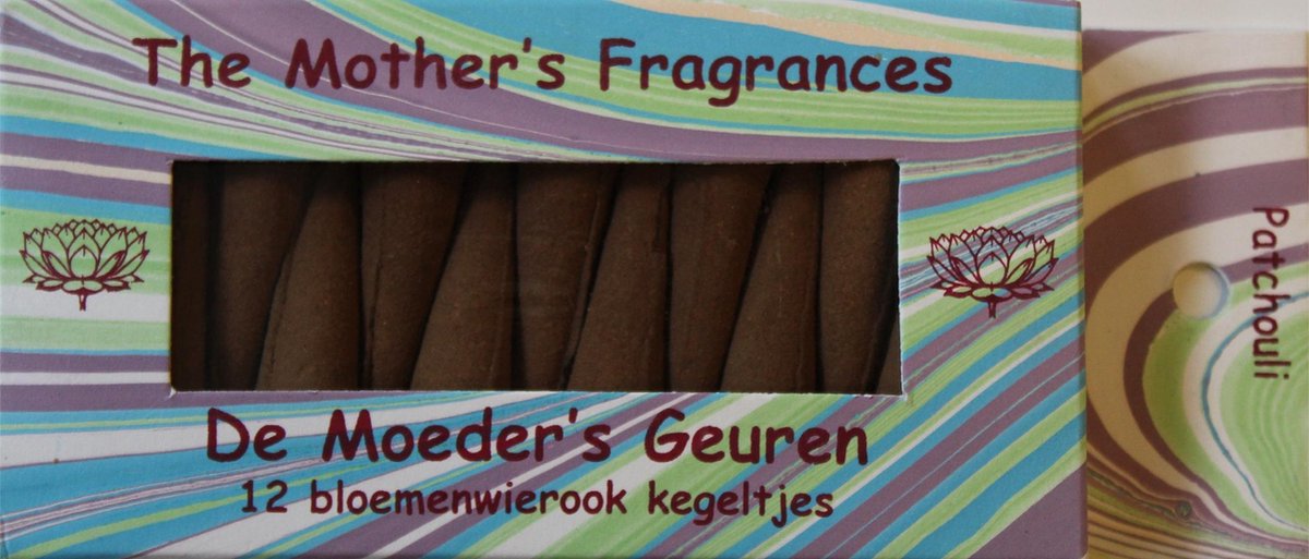 De Moeder's Geuren Wierook Patchouli | 12 Bloemenwierook Kegeltjes