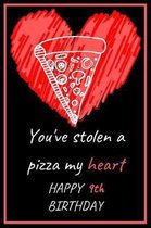 You've Stolen a Pizza My Heart Happy 9th Birthday - Pizza Pun