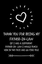 Thank You For Being My Father- In-Law. If I Had A Different Father- In-Law I Would Punch Him In The Face And Go And Find You