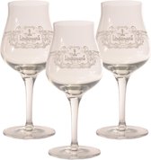 Lindemans Bierglas - 25cl (Set van 3) - Origineel glas van de brouwerij - Glas op voet - Nieuw