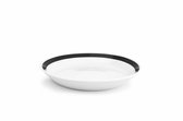 Salt&Pepper Stripes diep Bord - 23 cm - zwart - 6 stuks