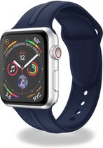 Eyzo Wearablebandje - Siliconen Apple 42 / 44 mm bandje voor de iWatch 1, 2, 3, 4, 5, 6 & SE - Vervangende Horlogeband Blauw