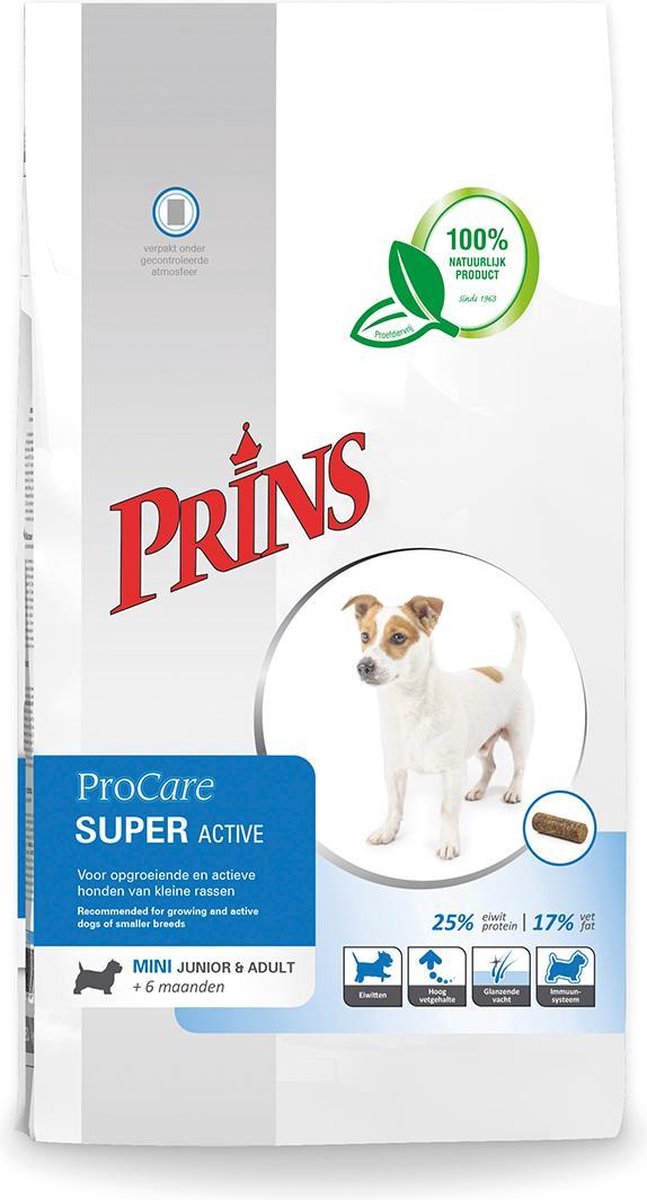 Prins Prins Procare Super Active Mini - Hondenvoer - 2 x Gevogelte 3 kg