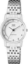 Mooi dames horloge -zilverkleurig van het merk Q&Q-QA57j204Y
