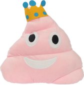 Emoji Drol kussen prinses roze