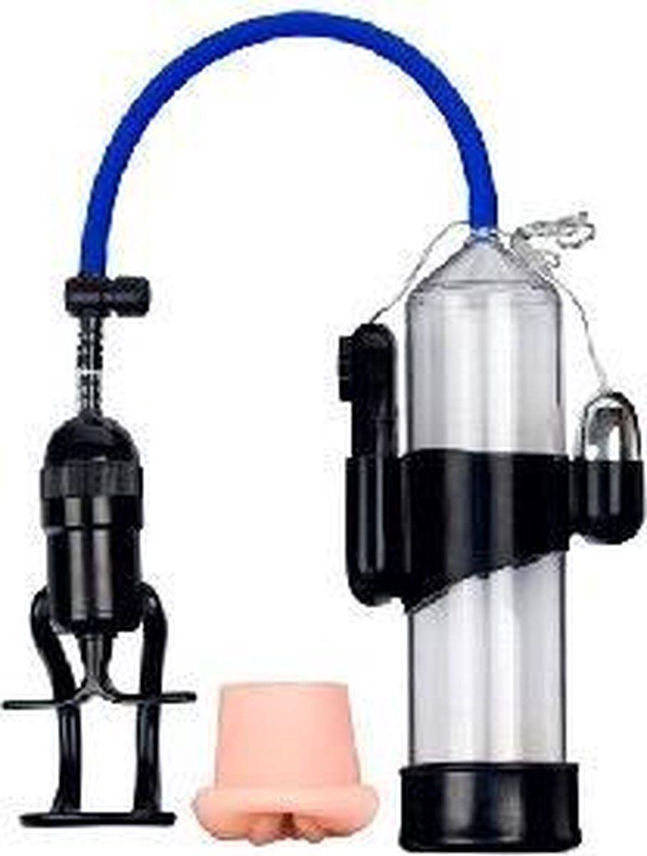 High-end Vinger Grip Penispomp met vibrator en vagina