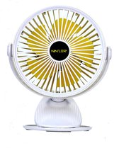 Ventilateur de table Ninzer® Silent Fan Ninzer® à 360° avec clip et batterie rechargeable intégrée | Blanc