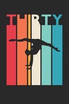 Gymnastics Notebook for 30 Year Old Women and Men - Vintage Gymnastics Journal - 30th Birthday Gift for Gymnast Diary