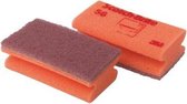 Scotch Brite synthetische schuurspons rood pak van 6 stuks