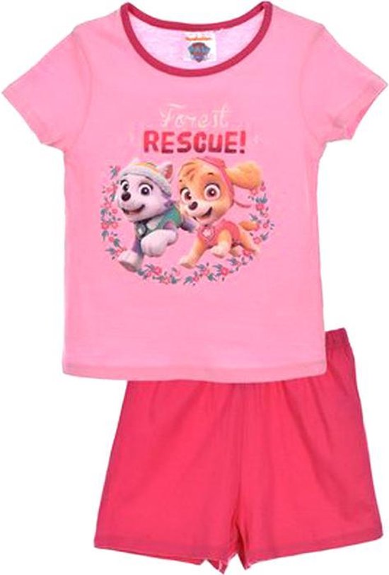 Paw pyjama/shortama maat 98 meisjes Forest Rescue roze | bol.com