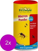 ECOstyle MierenPoeder - Mierenbestrijding - Strooien of Gieten - 2 x 250 gr