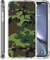 Geschikt voor iPhone XR Shockproof Case Army Dark
