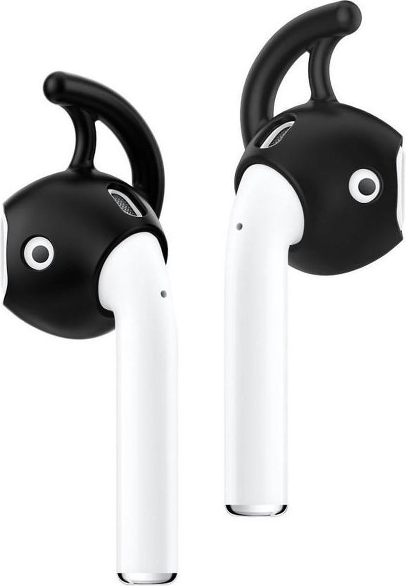 2 Sets - Anti-slip siliconen earhooks - earhooks - oorhaken - oordopjes - geschikt voor airpods - zwart