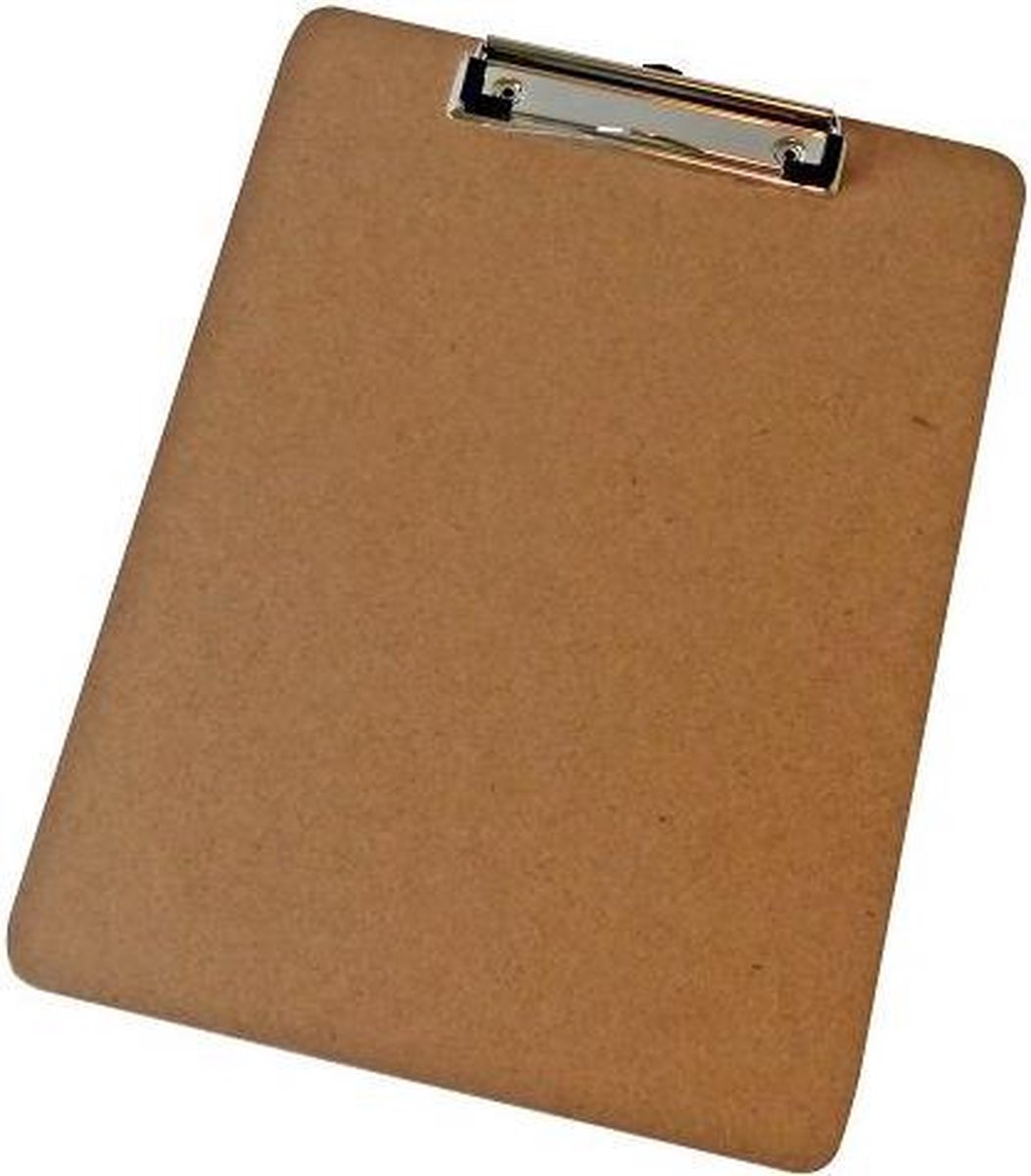 LPC Klembord - clipboard - hout/mdf/hardboard - A4 -120 mm klem - 10 stuks!