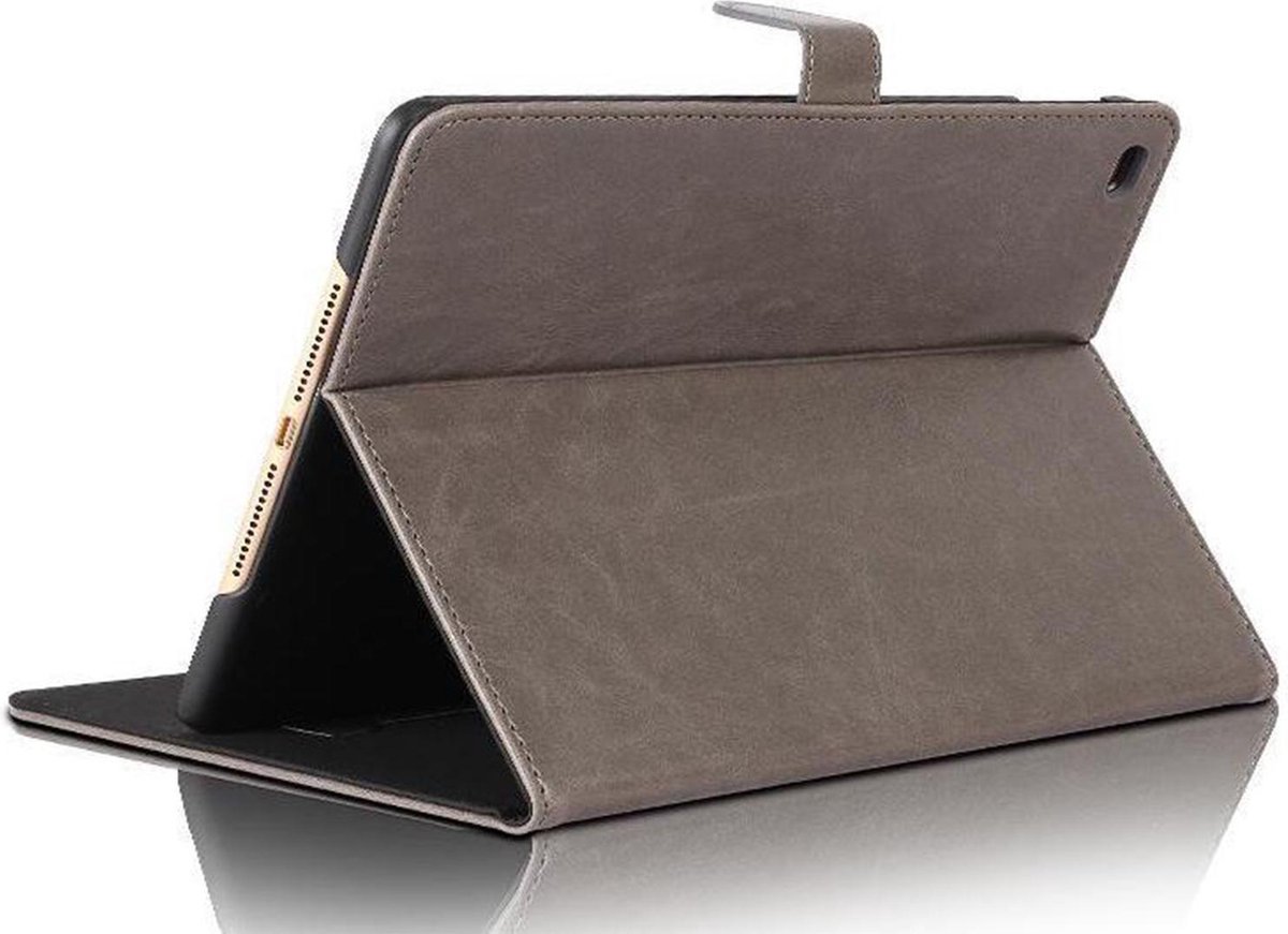 Hoes geschikt voor iPad Mini (2019) - Smart Book Case Lederen Hoesje - iCall - Grijs