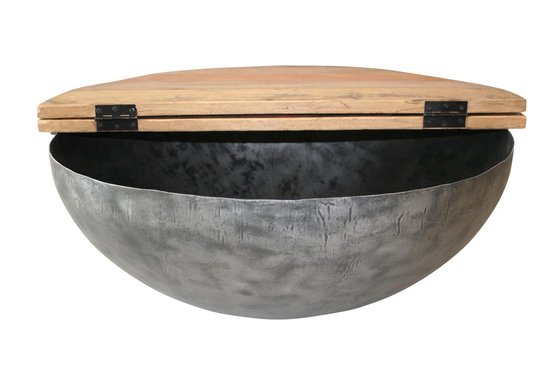 Salontafel bowl smal met opbergruimte metaal | bol.com