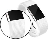 Classic Bandje Wit geschikt voor FitBit Charge 2 – Siliconen Armband White - Small