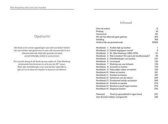 Open boekpagina's met tekst. Links: 'Opdracht'. Rechts: 'Inhoudsopgave'.