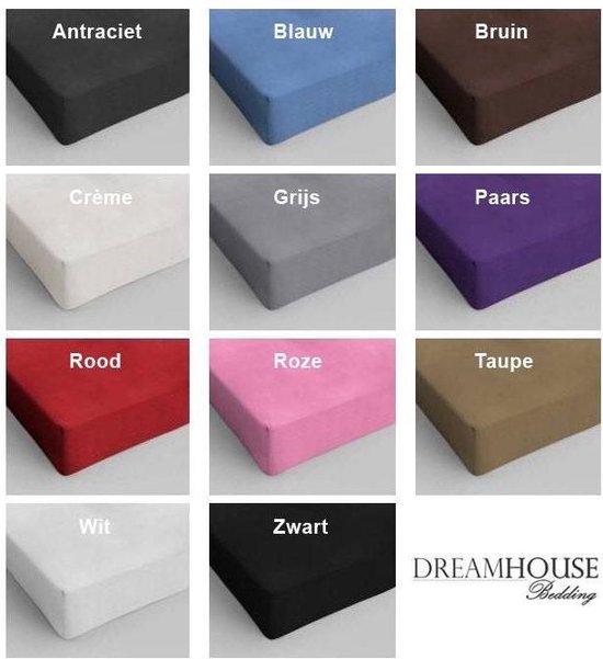 Drap-housse Dreamhouse Bedding - Simple - 180 x 200 cm - Gris