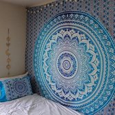 Mandala Wandkleed - Mandala kleed - Mandala bedsprei - Tafeldecoratie - Blauw - 150x210CM