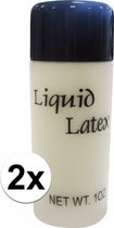 Halloween 2 flesjes liquid latex - 28 ml - vloeibare latex