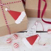 Gift tags kerstmuts 9 stuks