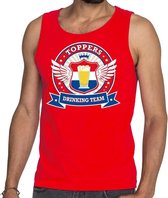 Rood Toppers drinking team tankop / mouwloos shirt rood heren M
