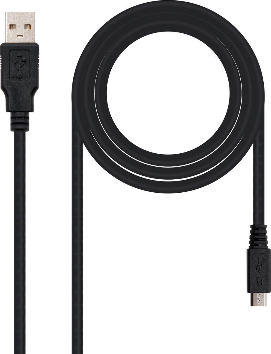 Nanocable 10.01.0503 USB-kabel 3 m USB 2.0 USB A Micro-USB B Zwart