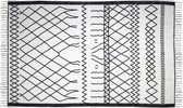HSM Collection Vloerkleed - katoen - 180x120 cm - zwart/wit