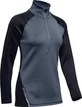 Under Armour CG Armour 1/2 Zip Color Block Dames Sportshirt - Zwart - Maat S