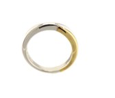 Behave® Dames ring zilver met goud-kleur omtrek 59 mm ringmaat 19