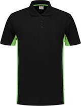 Tricorp Poloshirt Bicolor 202004 Zwart/Lime - Maat XS