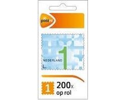 Postzegel NL - Waarde 1 Zelfklevend - 200 Stuks - 20 Vellen | bol.com