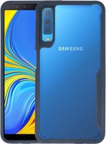 Navy Focus Transparant Hard Cases voor Samsung Galaxy A7 2018