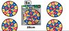 Afbeelding van het spelletje 5x Kids Fun dartbord klittenband 28 cm 4-delig