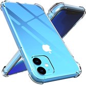 HB Hoesje Geschikt voor Apple iPhone 11 - Anti Shock Hybrid Back Cover - Transparant