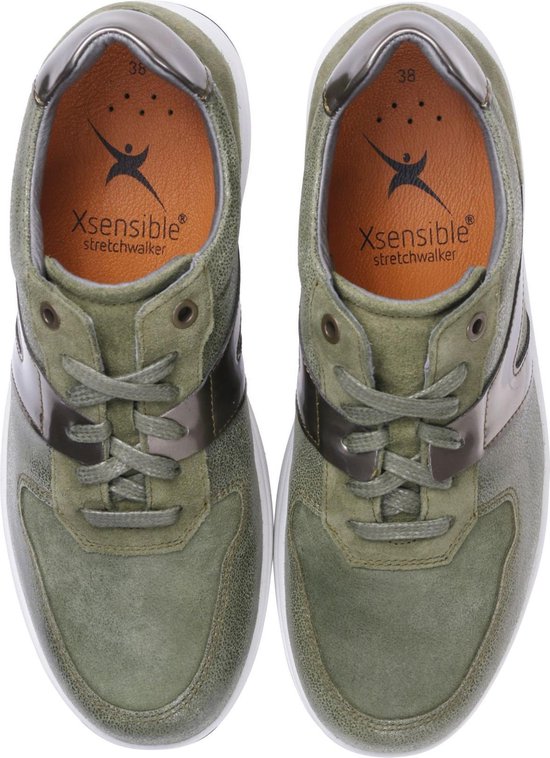 Xsensible Stretchwalker Vrouwen Sneakers - 30200.2 - Groen - Maat 38 |  bol.com